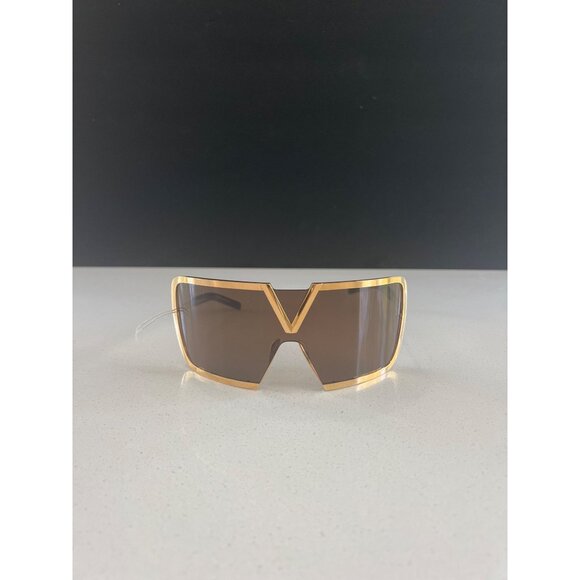 Valentino Garavani VLS-120A-146 Oversized 90mm grey Shield Sunglasses - Picture 3 of 12